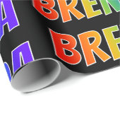 レインボー名「BRENDA」;おもしろい&カラフル ラッピングペーパー (ロールコーナー)