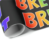 レインボー名「BRETT」;おもしろいカラフル& ラッピングペーパー (ロールコーナー)