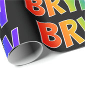 レインボー名「BRYAN」;おもしろい&カラフルBRYAN ラッピングペーパー (ロールコーナー)