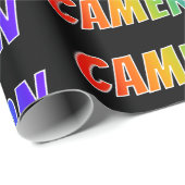 レインボー名「CAMERON」;おもしろい&カラフルCAMERON ラッピングペーパー (ロールコーナー)