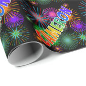 レインボー名「CAMERON」 + Fireworks ラッピングペーパー (ロールコーナー)