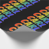 レインボー名「CARL」;おもしろいカラフル& ラッピングペーパー (角)