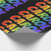 レインボー名"CAROL";おもしろい&カラフル ラッピングペーパー (角)