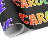 レインボー名「CAROLINE」;おもしろい&カラフルCAROLINE ラッピングペーパー (ロールコーナー)