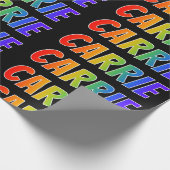 レインボー名「CARRIE」;おもしろい&カラフル ラッピングペーパー (角)