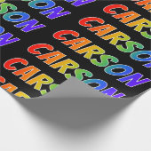 レインボー名"CARSON";おもしろい&カラフル ラッピングペーパー (角)