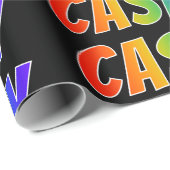 レインボー名「CASEY」;おもしろいカラフル&キーボード ラッピングペーパー (ロールコーナー)