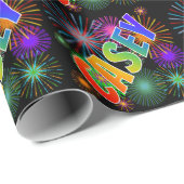 レインボー名「CASEY」 + Fireworks ラッピングペーパー (ロールコーナー)
