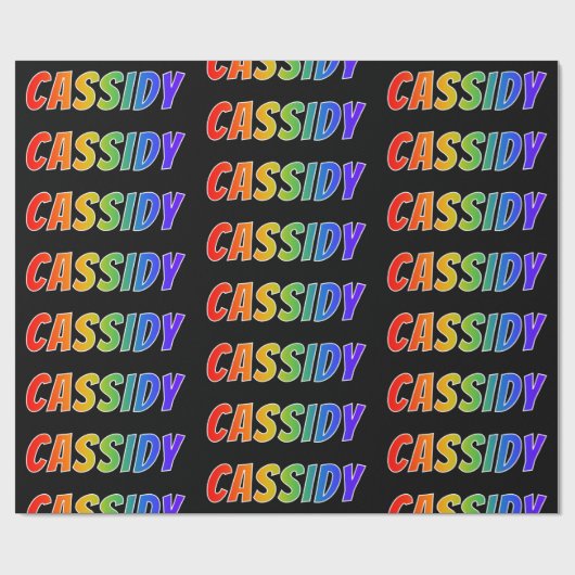 レインボー名「CASSIDY」;おもしろいカラフル& ラッピングペーパー (フラット)