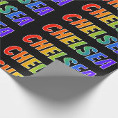 レインボー名「CHELSEA」;おもしろい&カラフルCHELSEA ラッピングペーパー (角)