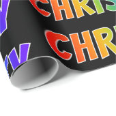 レインボー名"CHRISTY";おもしろい&カラフル ラッピングペーパー (ロールコーナー)