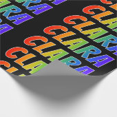 レインボー名「CLARA」;おもしろい&カラフルCLARA ラッピングペーパー (角)