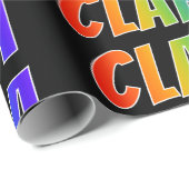 レインボー名「CLARA」;おもしろい&カラフルCLARA ラッピングペーパー (ロールコーナー)