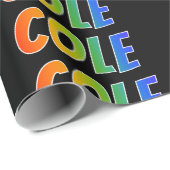 レインボー名"COLE";おもしろい&カラフル ラッピングペーパー (ロールコーナー)