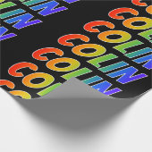 レインボー名「COLIN」;おもしろいカラフル& ラッピングペーパー (角)