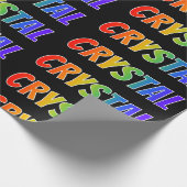 レインボー名"CRYSTAL";おもしろい&カラフル ラッピングペーパー (角)