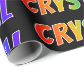 レインボー名"CRYSTAL";おもしろい&カラフル ラッピングペーパー (ロールコーナー)