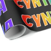 レインボー名"CYNTHIA";おもしろい&カラフル ラッピングペーパー (ロールコーナー)