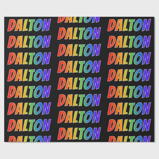 レインボー名"DALTON";おもしろい&カラフル ラッピングペーパー (フラット)
