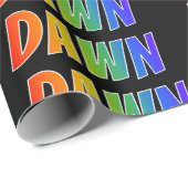 レインボー名「DAWN」;おもしろい&カラフルDAWN ラッピングペーパー (ロールコーナー)