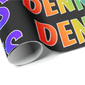 レインボー名"DENNIS";おもしろい&カラフル ラッピングペーパー (ロールコーナー)