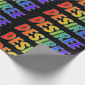 レインボー名「DESIREE」;おもしろいカラフル& ラッピングペーパー (角)