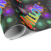 レインボー名「DILLON」 + Fireworks ラッピングペーパー (ロールコーナー)