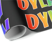 レインボー名「DYLAN」;おもしろい&カラフルDYLAN ラッピングペーパー (ロールコーナー)