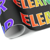 レインボー名"ELEANOR";おもしろい&カラフル ラッピングペーパー (ロールコーナー)