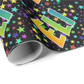 レインボー名"ELI" +星 ラッピングペーパー (ロールコーナー)