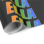 レインボー名「ELLA」;おもしろいカラフル& ラッピングペーパー (ロールコーナー)