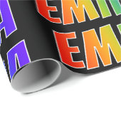 レインボー名「EMILIA」;おもしろいカラフル& ラッピングペーパー (ロールコーナー)