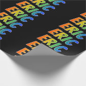 レインボー名「ERIC」、おもしろいおよびカラフル ラッピングペーパー (角)