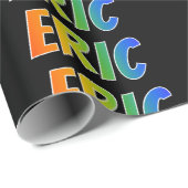 レインボー名「ERIC」、おもしろいおよびカラフル ラッピングペーパー (ロールコーナー)