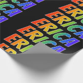 レインボー名「ERICA」;おもしろい&カラフルERICA ラッピングペーパー (角)