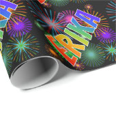 レインボー名「ERIKA」 + Fireworks ラッピングペーパー (ロールコーナー)