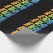 レインボー名「EVA」、おもしろいおよびカラフル ラッピングペーパー (角)