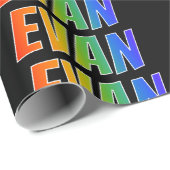 レインボー名"EVAN";おもしろい&カラフル ラッピングペーパー (ロールコーナー)