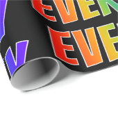 レインボー名「EVERLY」;おもしろいカラフル& ラッピングペーパー (ロールコーナー)