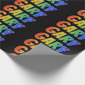 レインボー名「GARY」;おもしろい&カラフルGARY ラッピングペーパー (角)