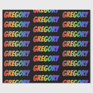 レインボー名「GREGORY」;おもしろいカラフル& ラッピングペーパー