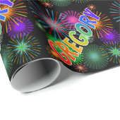 レインボー名「GREGORY」 + Fireworks ラッピングペーパー (ロールコーナー)