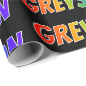 レインボー名「GREYSON」;おもしろい&カラフル ラッピングペーパー (ロールコーナー)