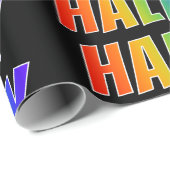 レインボー名"HALEY";おもしろい&カラフル ラッピングペーパー (ロールコーナー)