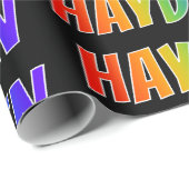レインボー名「HAYDEN」;おもしろい&カラフルHAYDEN ラッピングペーパー (ロールコーナー)