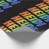 レインボー名「HEIDI」;おもしろい&カラフル ラッピングペーパー (角)