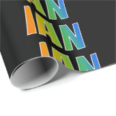 レインボー名"IAN";おもしろい&カラフル ラッピングペーパー (ロールコーナー)