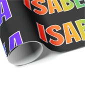 レインボー名「ISABELLA」;おもしろい&カラフルISABELLA ラッピングペーパー (ロールコーナー)