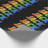 レインボー名"JACK";おもしろい&カラフル ラッピングペーパー (角)