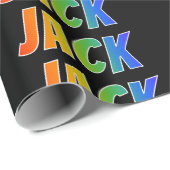 レインボー名"JACK";おもしろい&カラフル ラッピングペーパー (ロールコーナー)